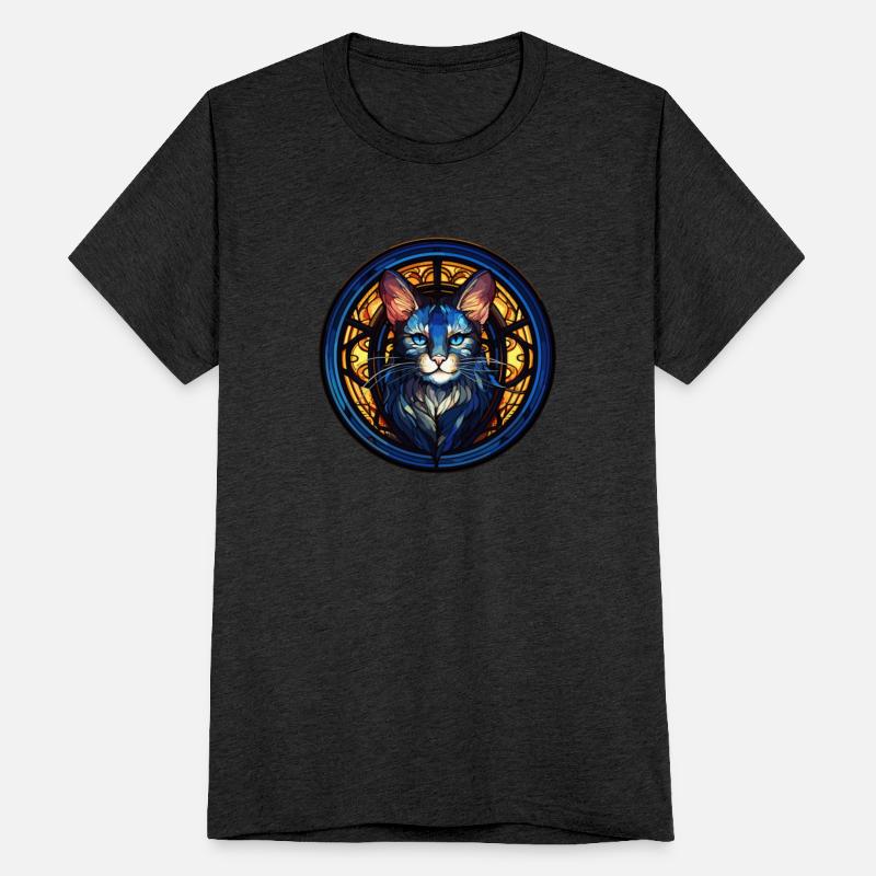 Cat Lover Fashion - Funny Artisan Cat Stained Glas