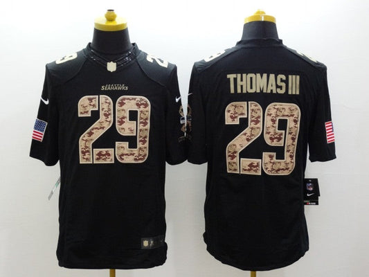 Men's Seattle Seahawks Earl Thomas III #29 Black Game Player Jerseys