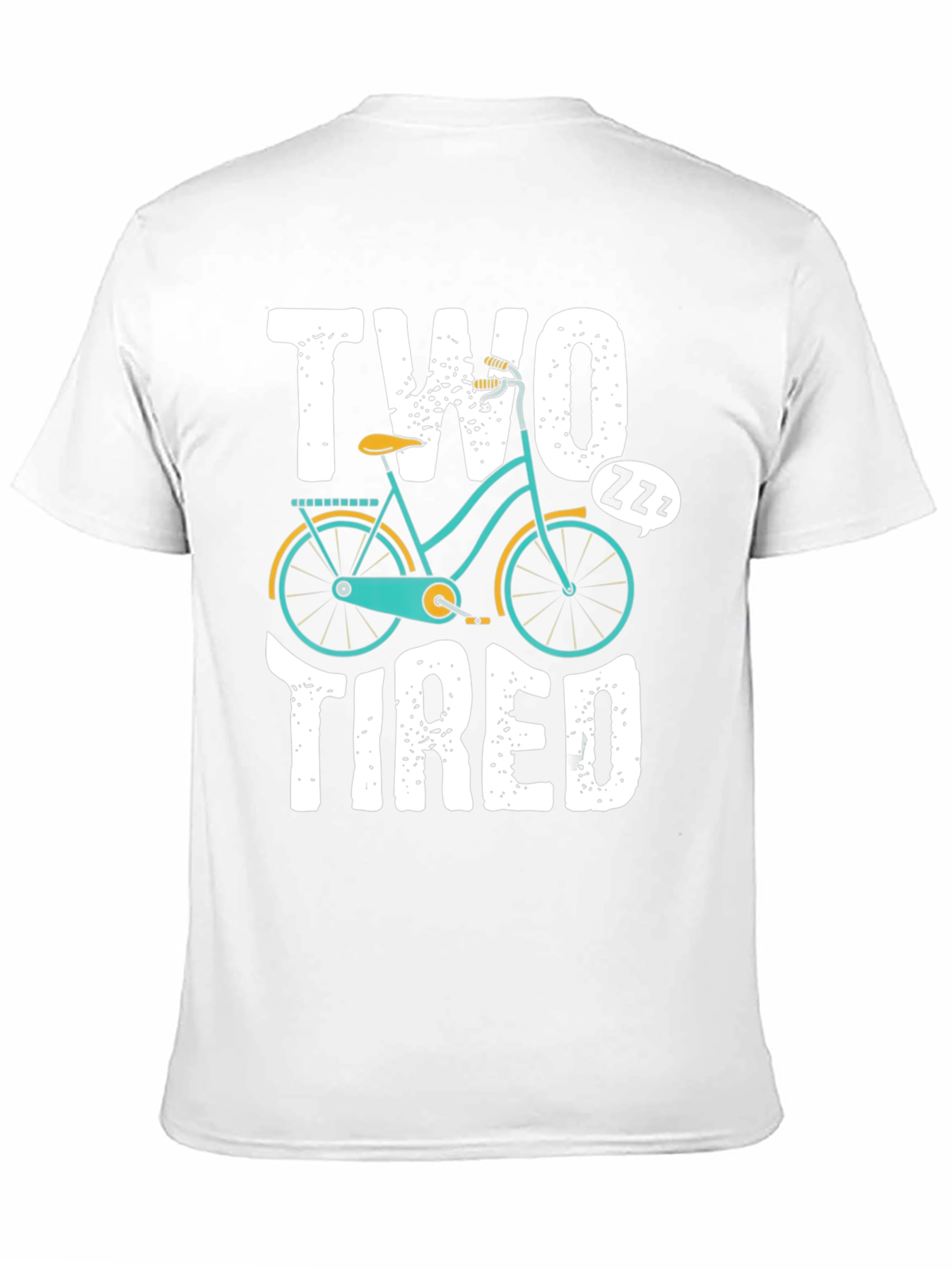 Two Tired Funny Bicycle Graphic T-Shirt
