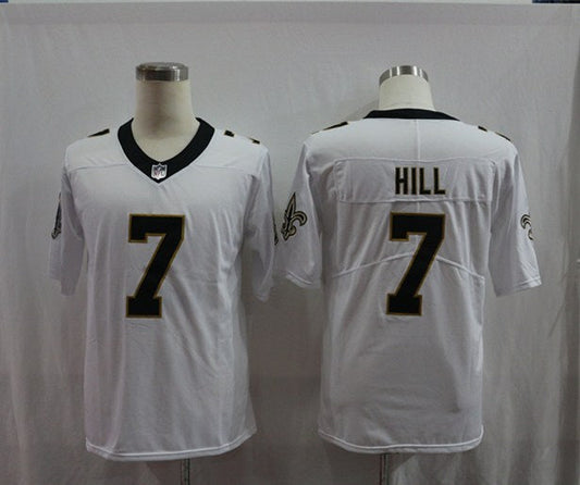 Men's New Orleans Saints Taysom Hill #7 White Game Jerseys