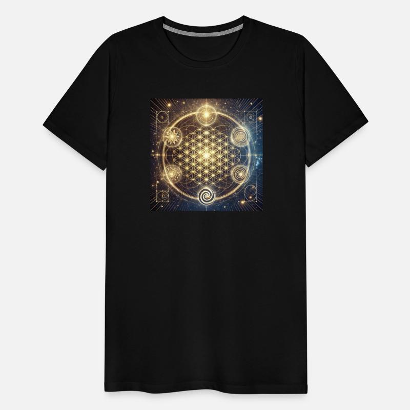 Celestial Harmony: The Golden Flower of Life