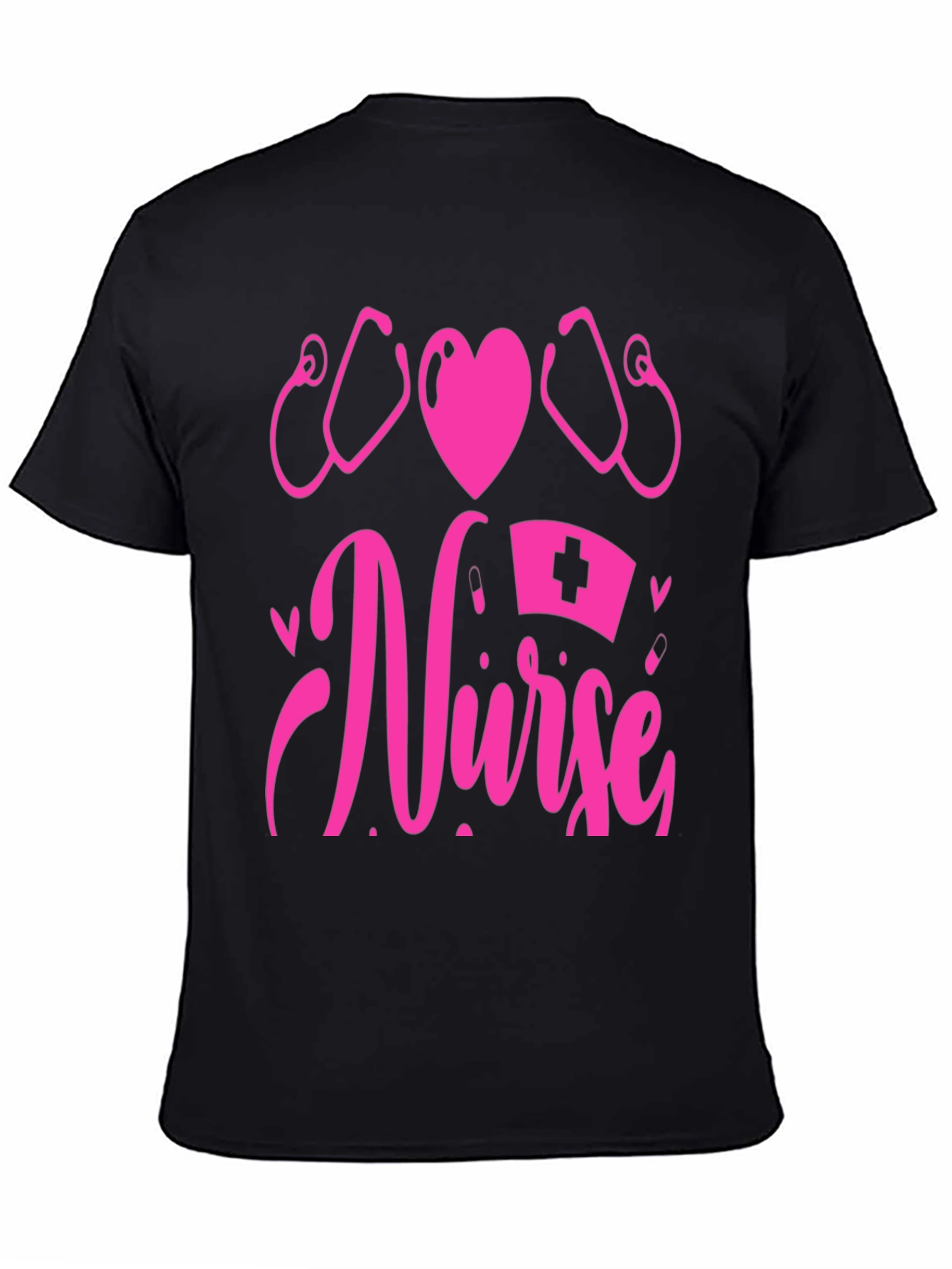 Nurse Graphic T-Shirt - Heart & Stethoscope