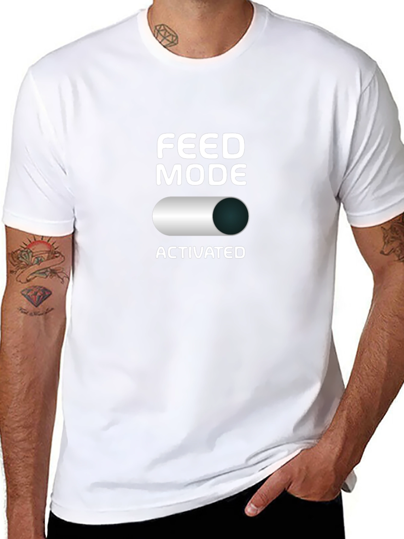 Feed Mode Activated Black T-Shirt