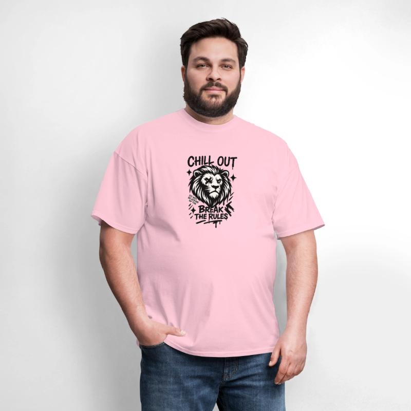 Chill Out Lion – Break the Rules Motivational Graf