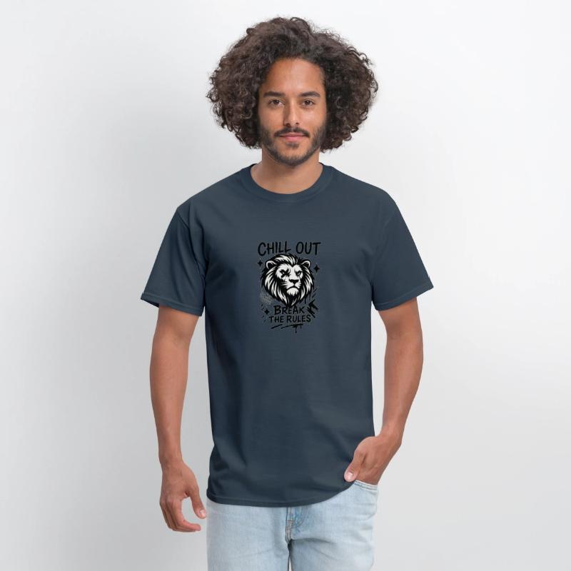 Chill Out Lion – Break the Rules Motivational Graf