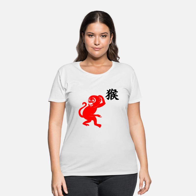 Chinese character monkey with Chinese red monkey