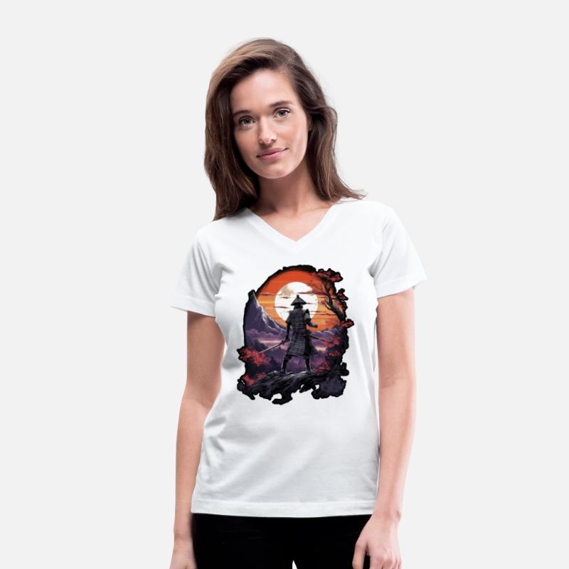 Chinese Warrior emerging from sunset, vector
