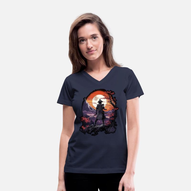 Chinese Warrior emerging from sunset, vector