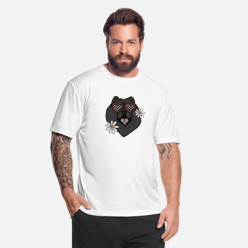 Chowchow Black retro dog