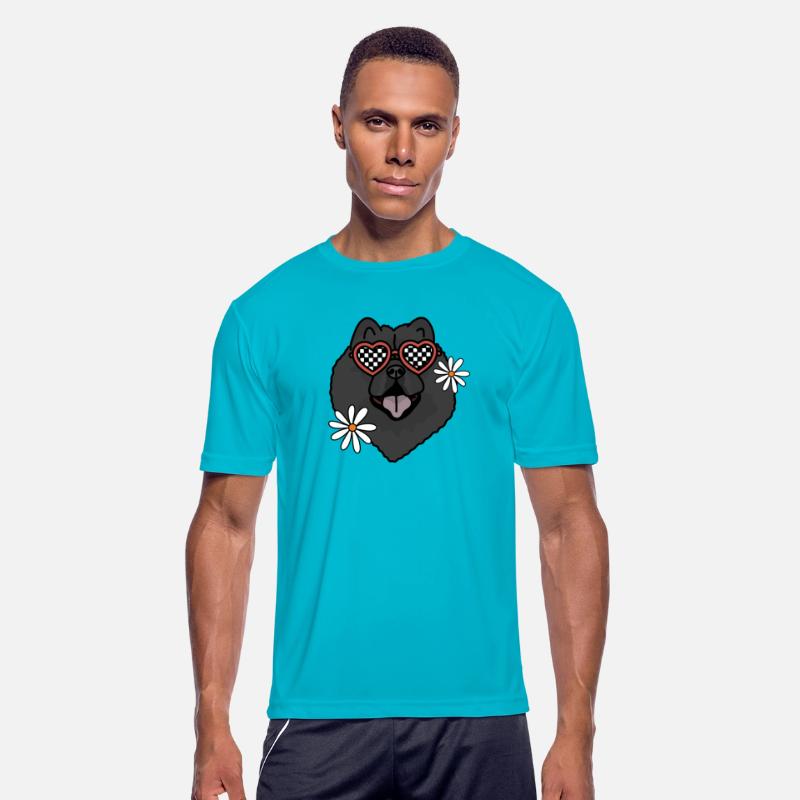 Chowchow Black retro dog
