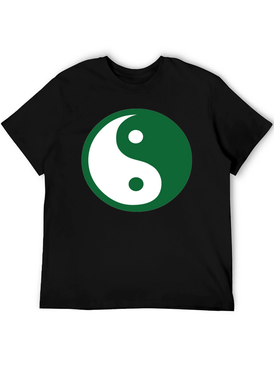 Yin Yang Graphic Tee - Black Cotton Blend Comfort