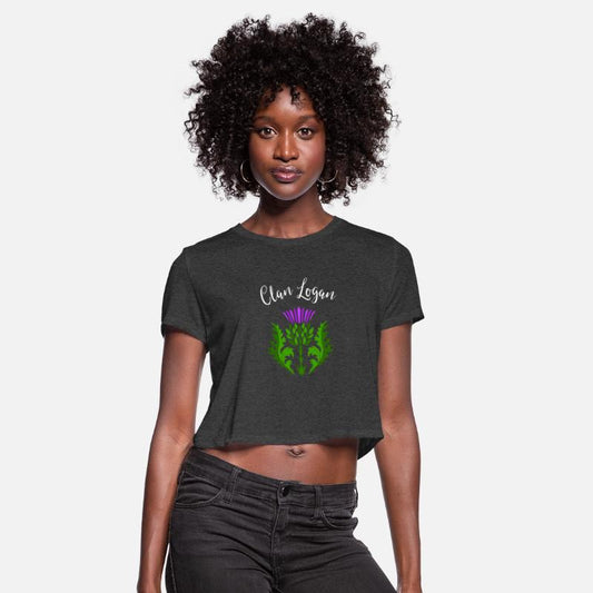 Clan Logan Surname Thistle Flower Scottish Clan