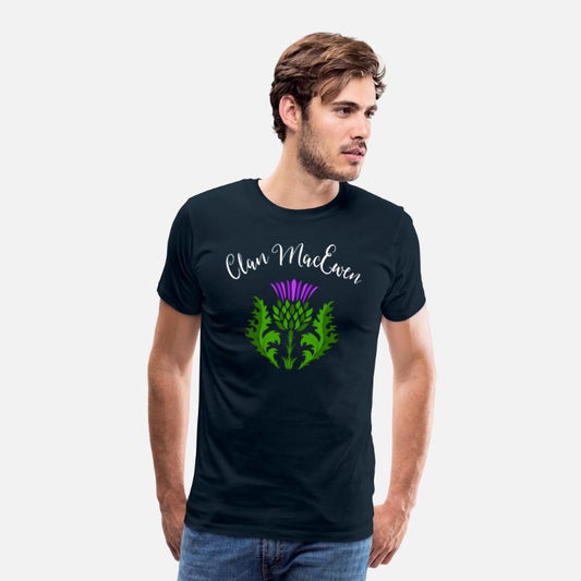Clan MacEwen Surname Thistle Flower Scottish Clan