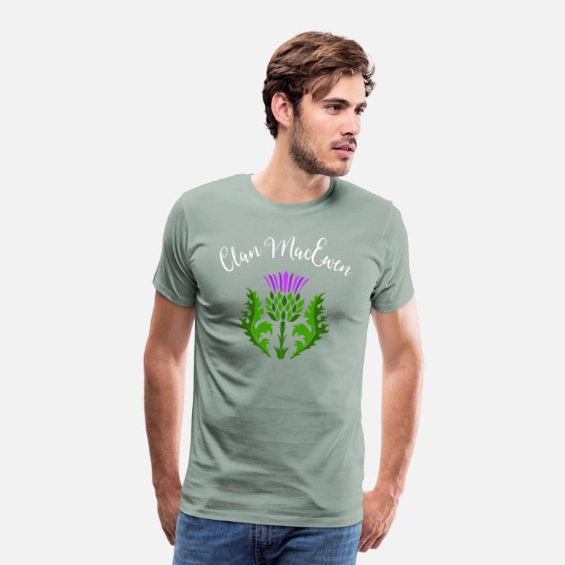 Clan MacEwen Surname Thistle Flower Scottish Clan