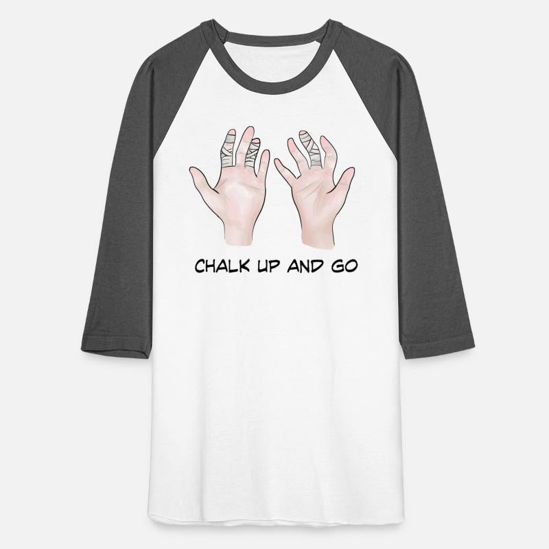 Climber hands. Chalk up and go.