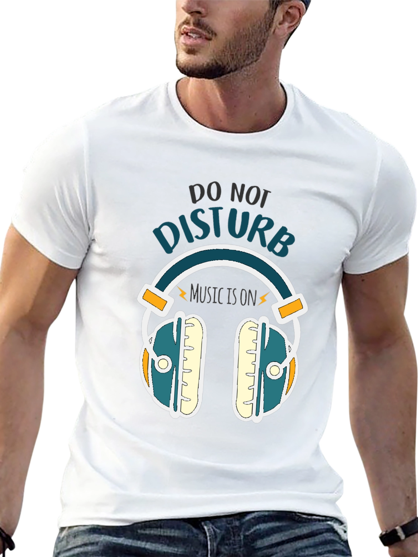 Do Not Disturb Music On Graphic Tee