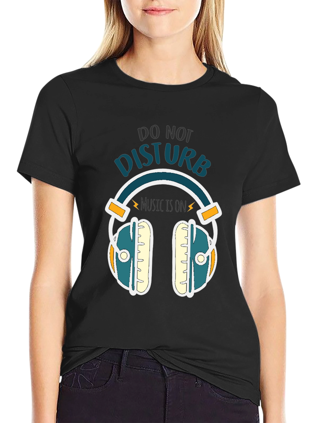 Do Not Disturb Music On Graphic Tee
