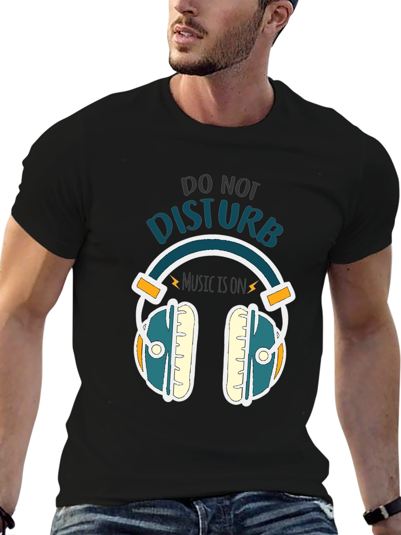 Do Not Disturb Music On Graphic Tee