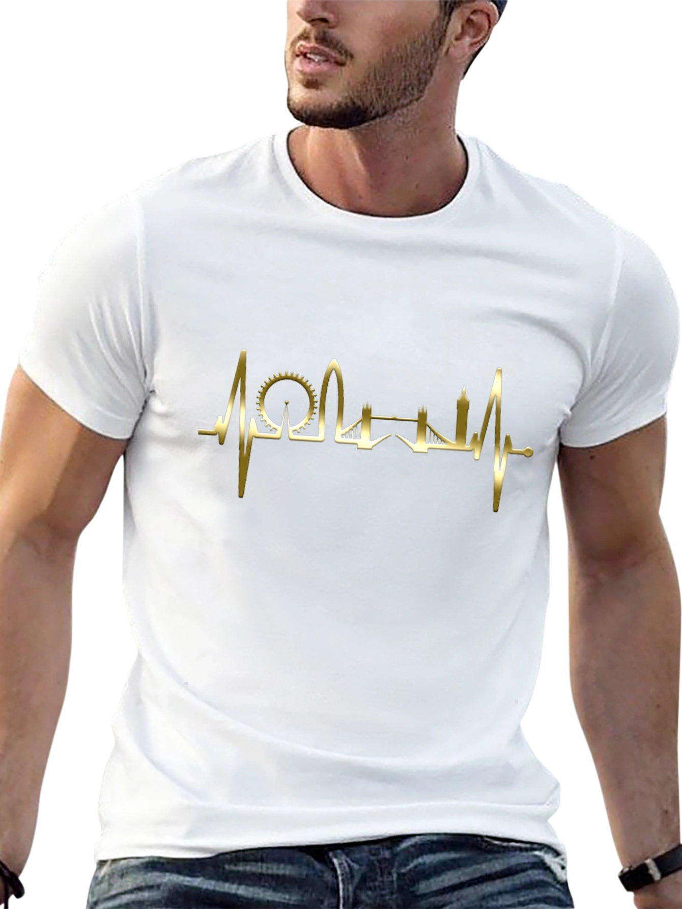 London Skyline Heartbeat Graphic Tee