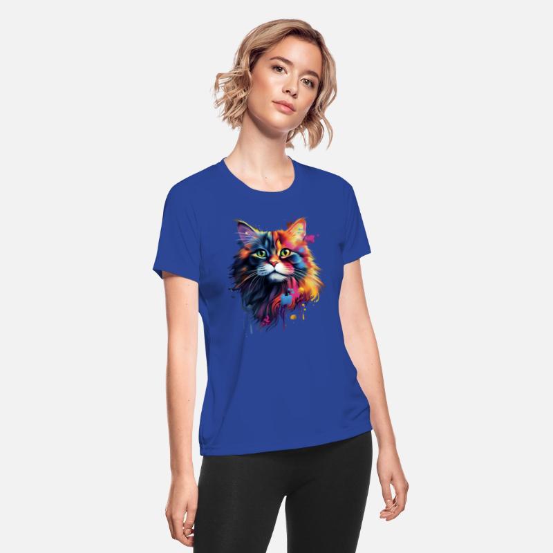 Color Explosion Persian Cat Art
