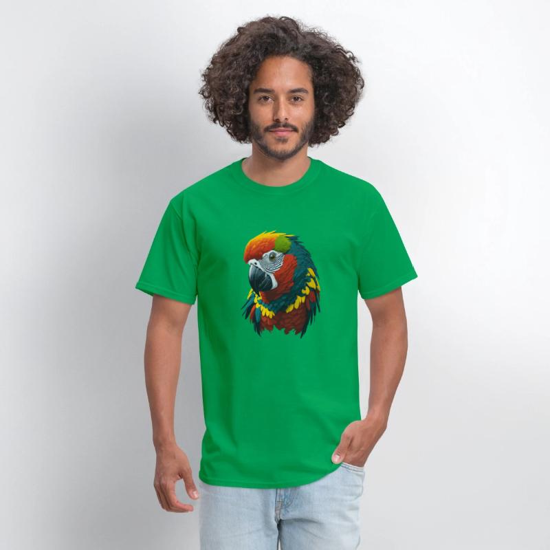 Colorful and vibrant exotic parrot illustration