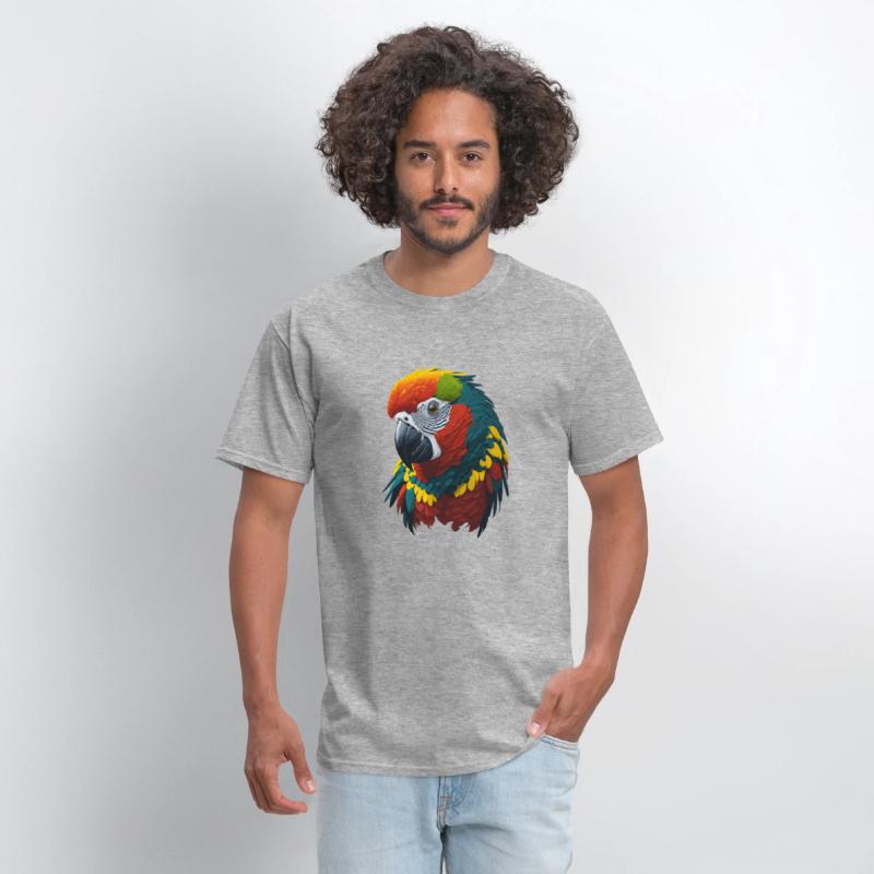 Colorful and vibrant exotic parrot illustration