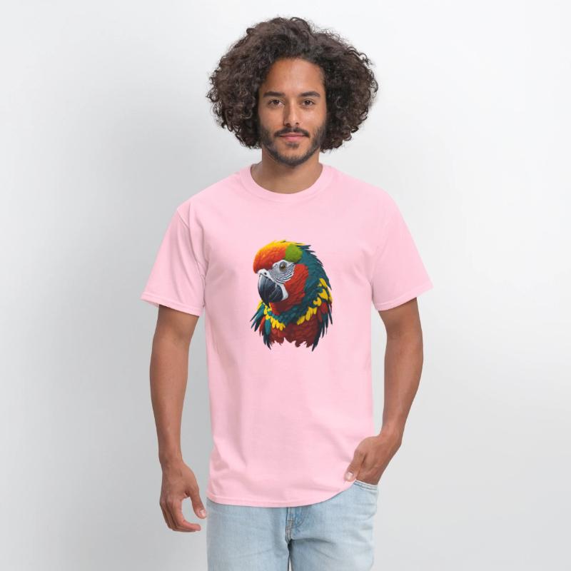 Colorful and vibrant exotic parrot illustration