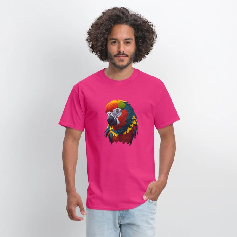Colorful and vibrant exotic parrot illustration