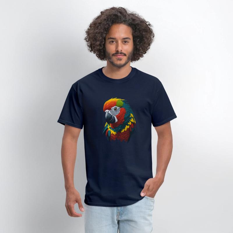 Colorful and vibrant exotic parrot illustration