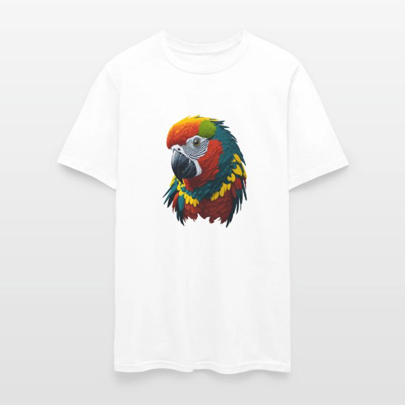 Colorful and vibrant exotic parrot illustration