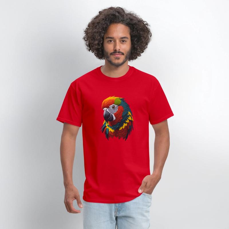 Colorful and vibrant exotic parrot illustration