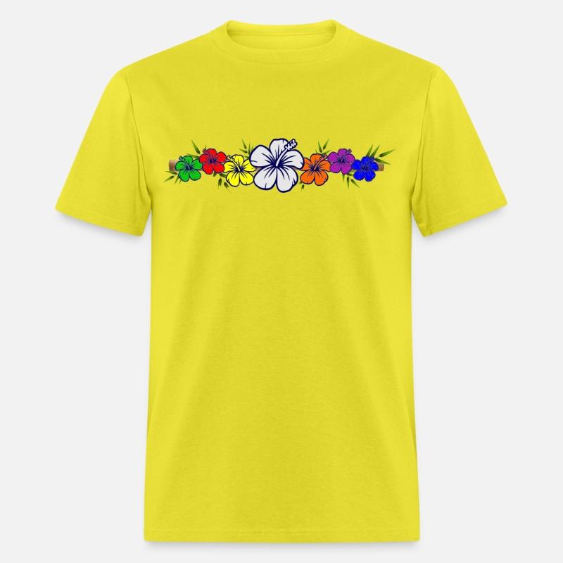 Colorful Hibiscus Flowers and Bamboo Shoot