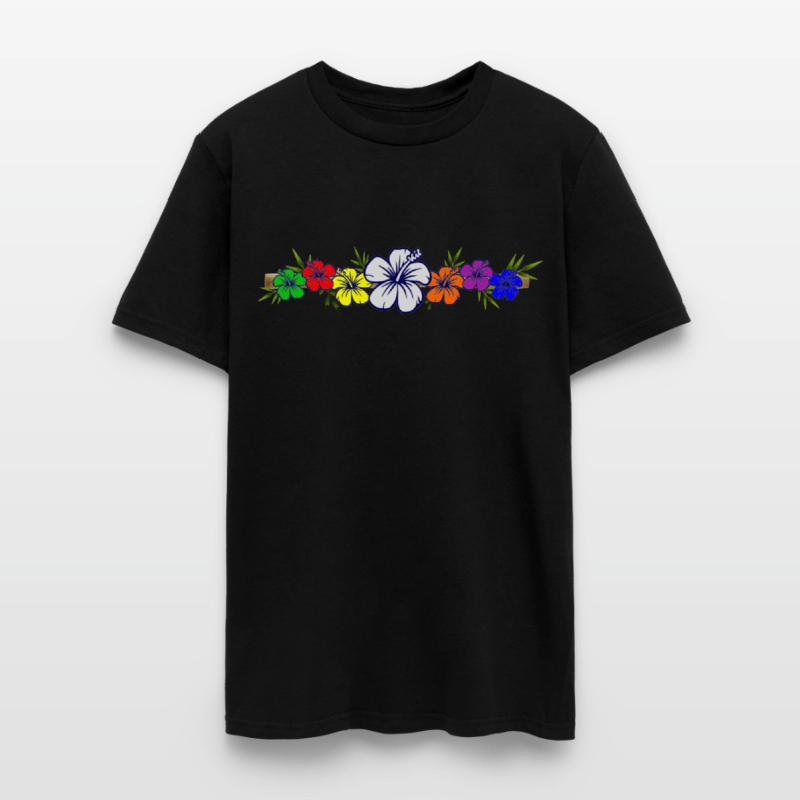 Colorful Hibiscus Flowers and Bamboo Shoot