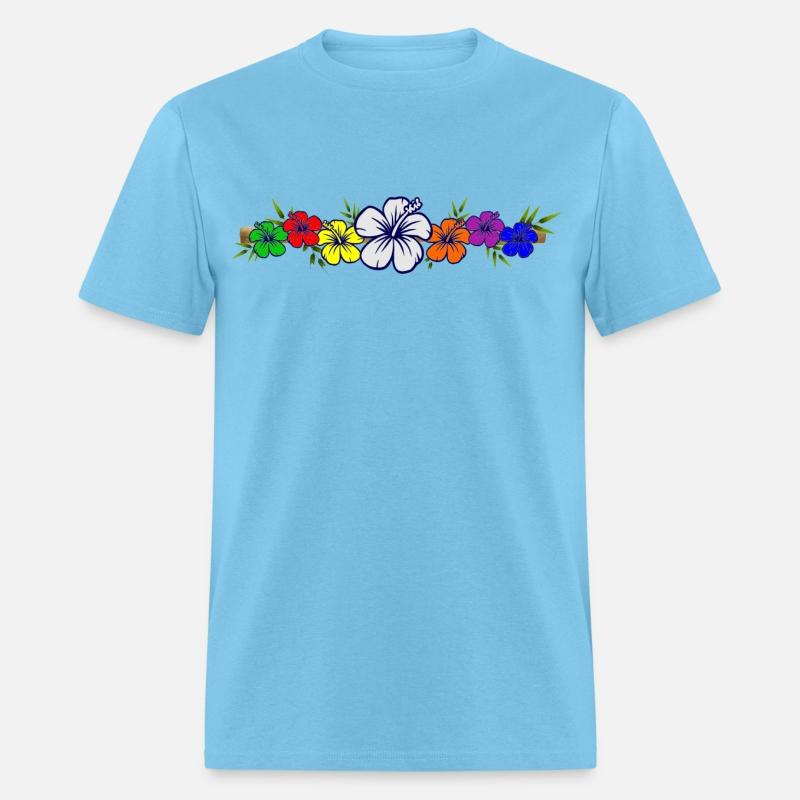 Colorful Hibiscus Flowers and Bamboo Shoot