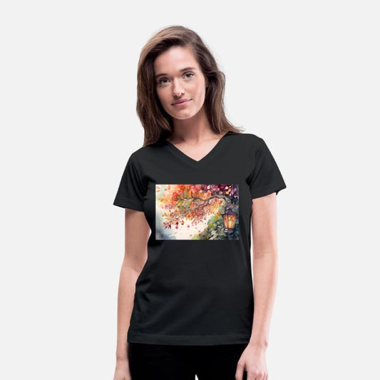 Colorful Watercolor Forest Canopy