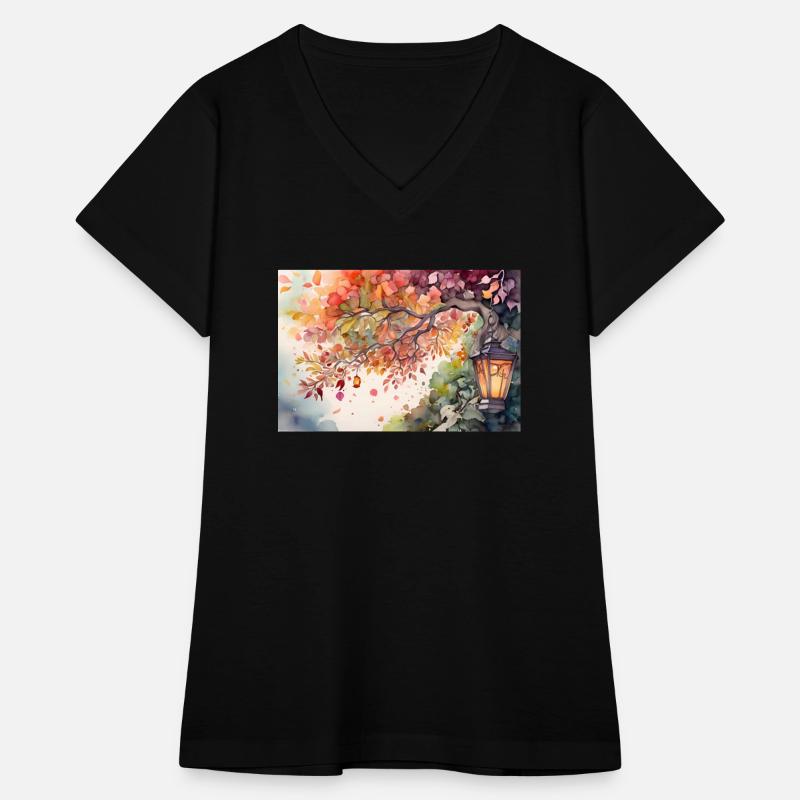 Colorful Watercolor Forest Canopy