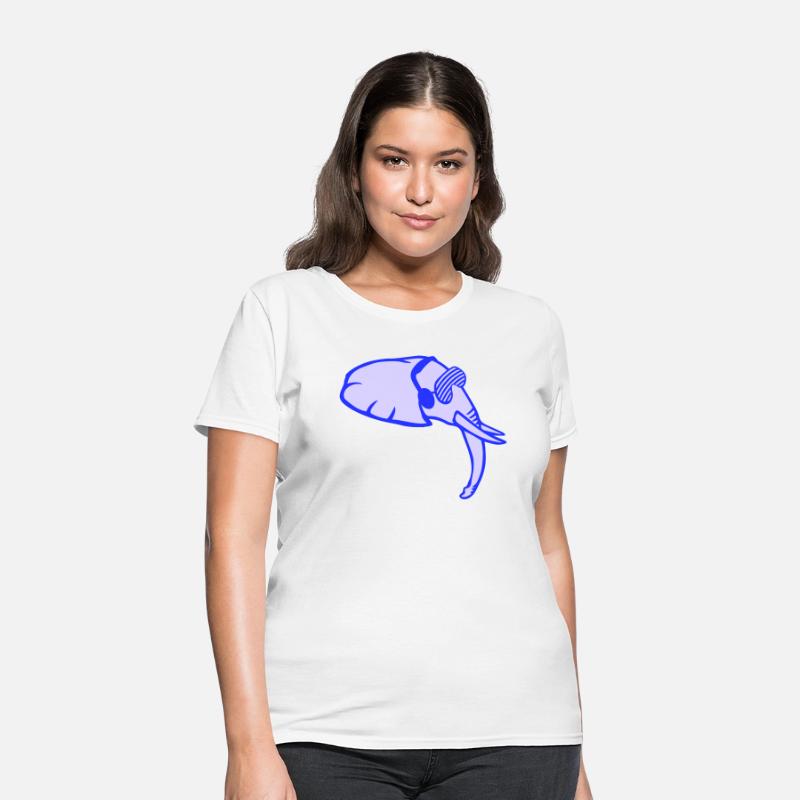 Cool DJ Elephant Head Party Animal Music Face Fun