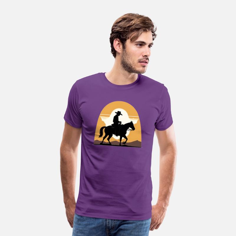 Cowboy Rinding a horse