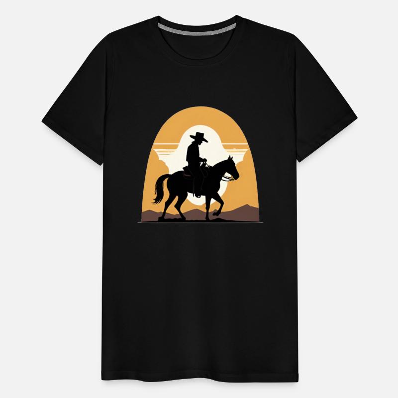 Cowboy Rinding a horse