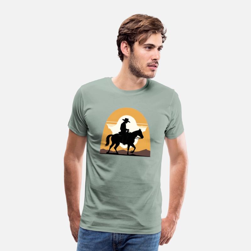 Cowboy Rinding a horse