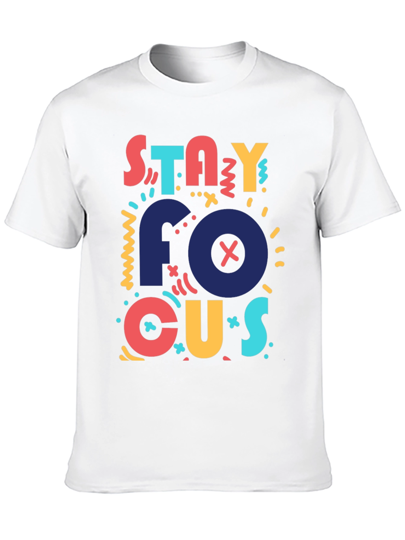 Stay Focused Graphic Tee - Black Casual T-Shirt