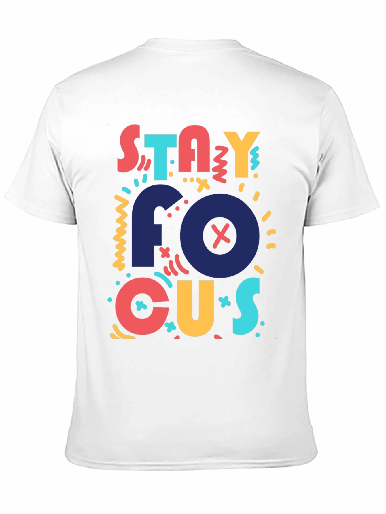Stay Focused Graphic Tee - Black Casual T-Shirt