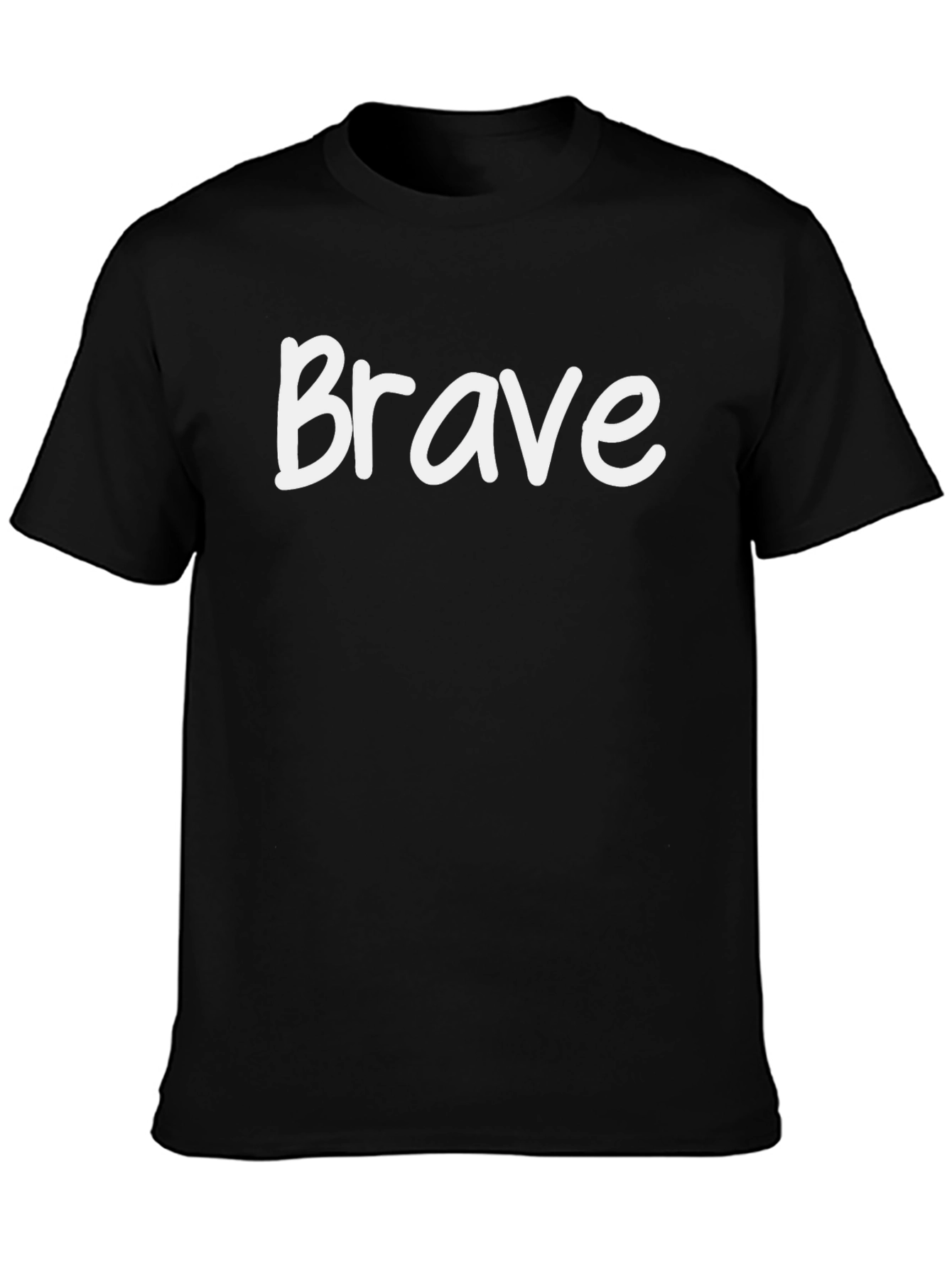 Brave Graphic T-Shirt - Black Cotton Tee