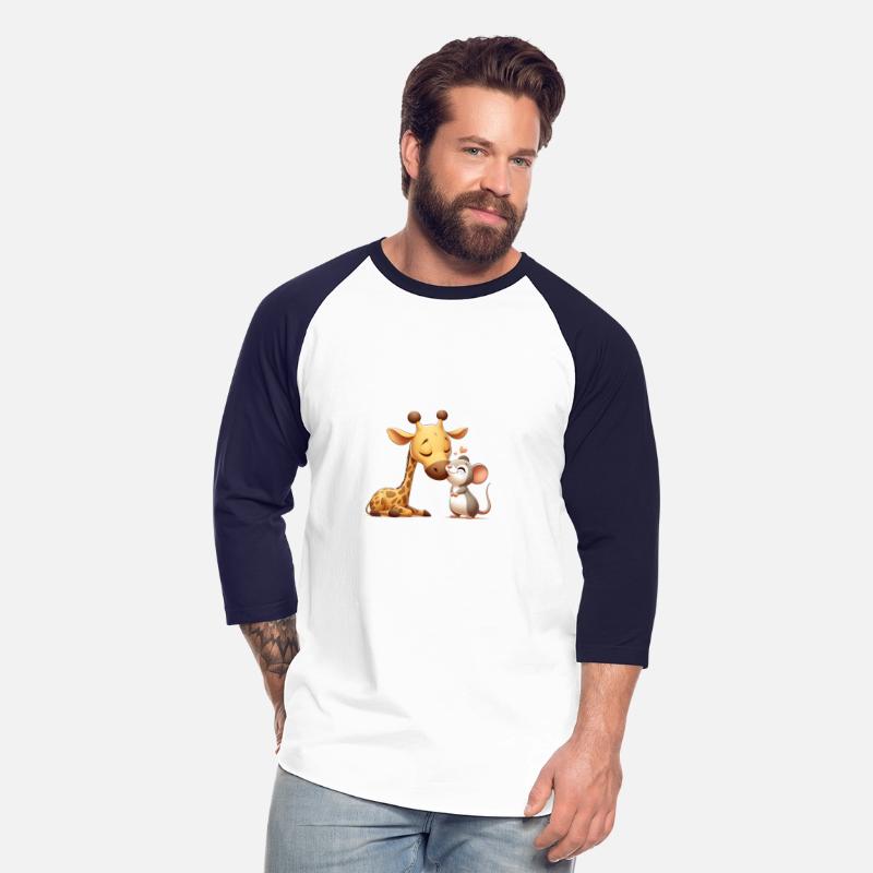 Cuddling Giraffe And Mouse In Love