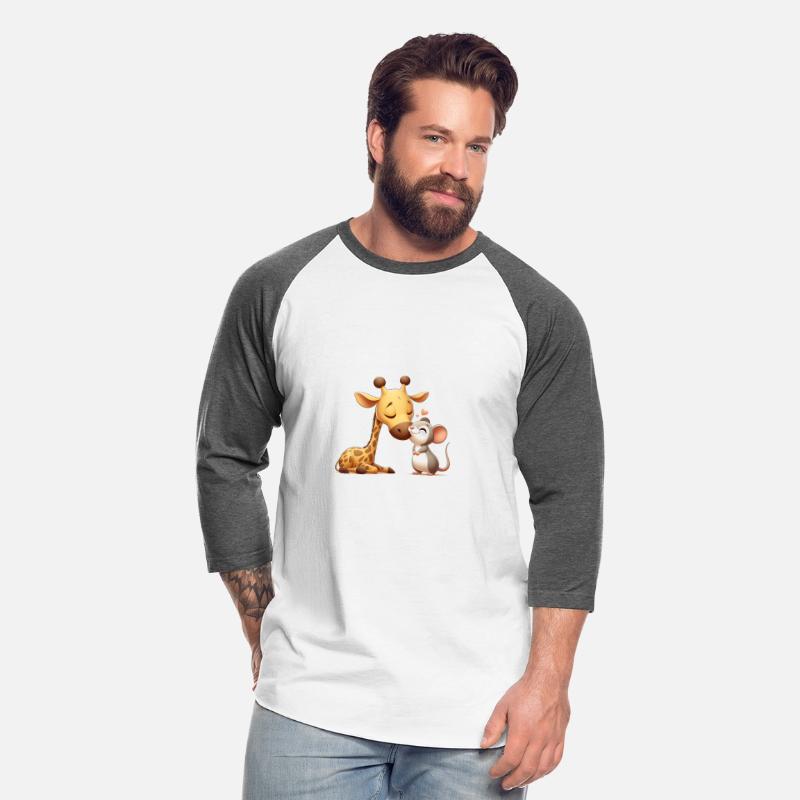 Cuddling Giraffe And Mouse In Love