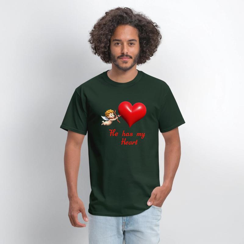 Cupid aiming at a heart with loving message
