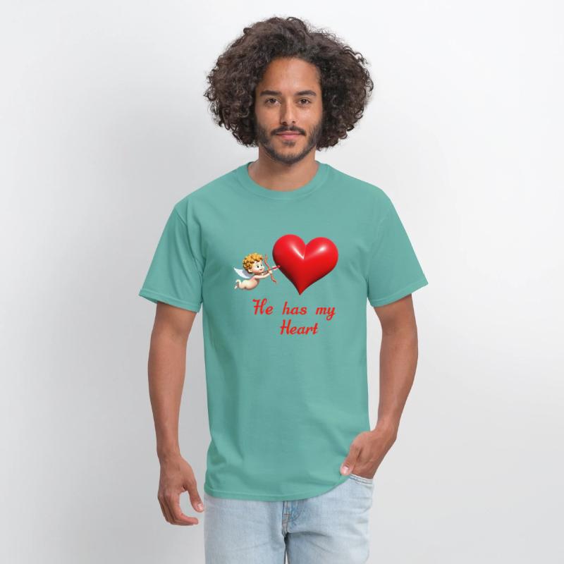 Cupid aiming at a heart with loving message