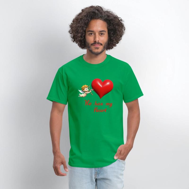 Cupid aiming at a heart with loving message