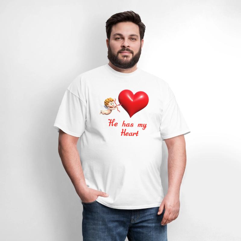 Cupid aiming at a heart with loving message