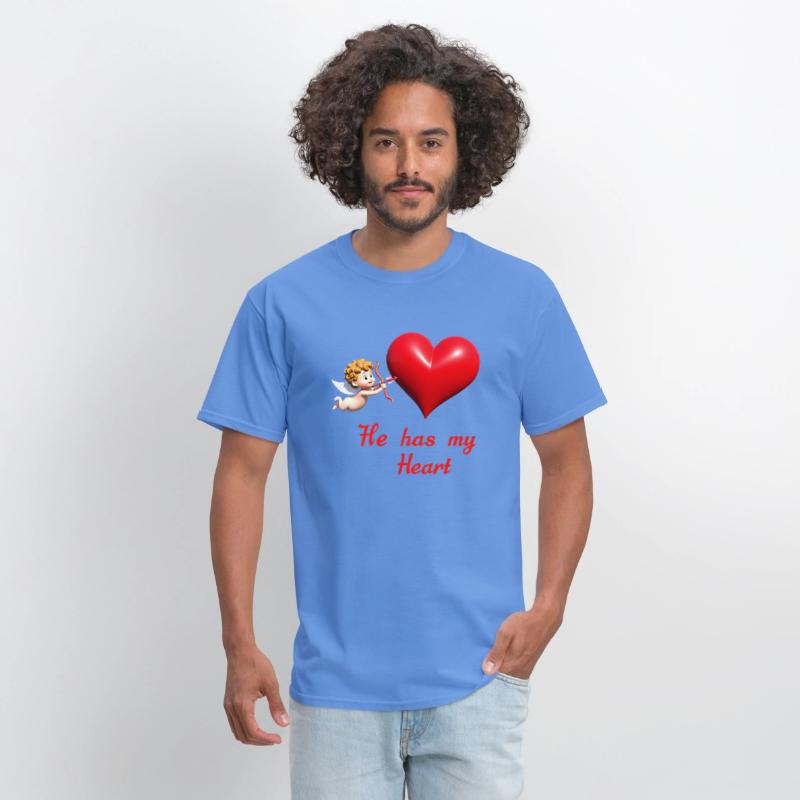 Cupid aiming at a heart with loving message